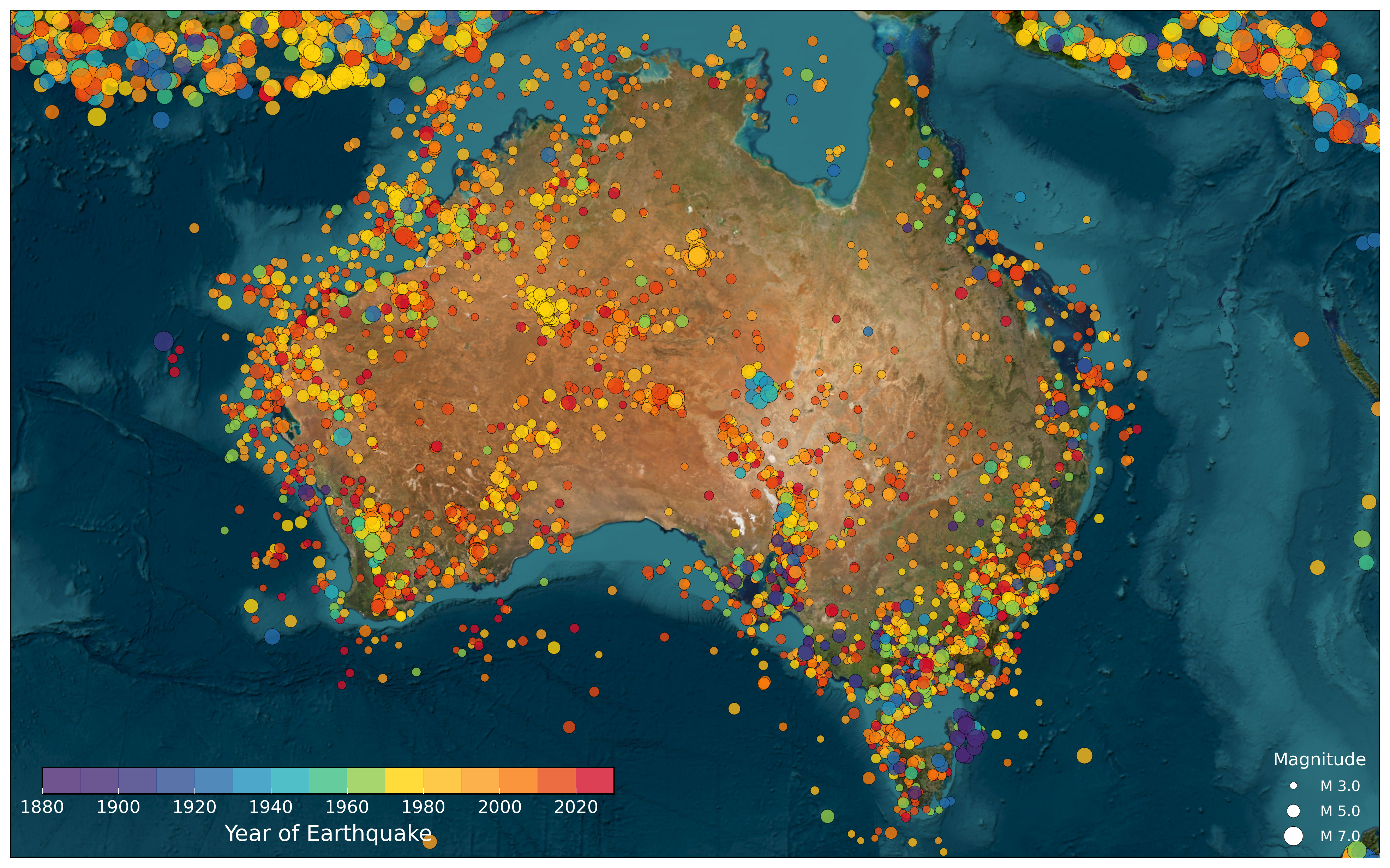 Earthquakes in Australia (via Trevor Allen)
