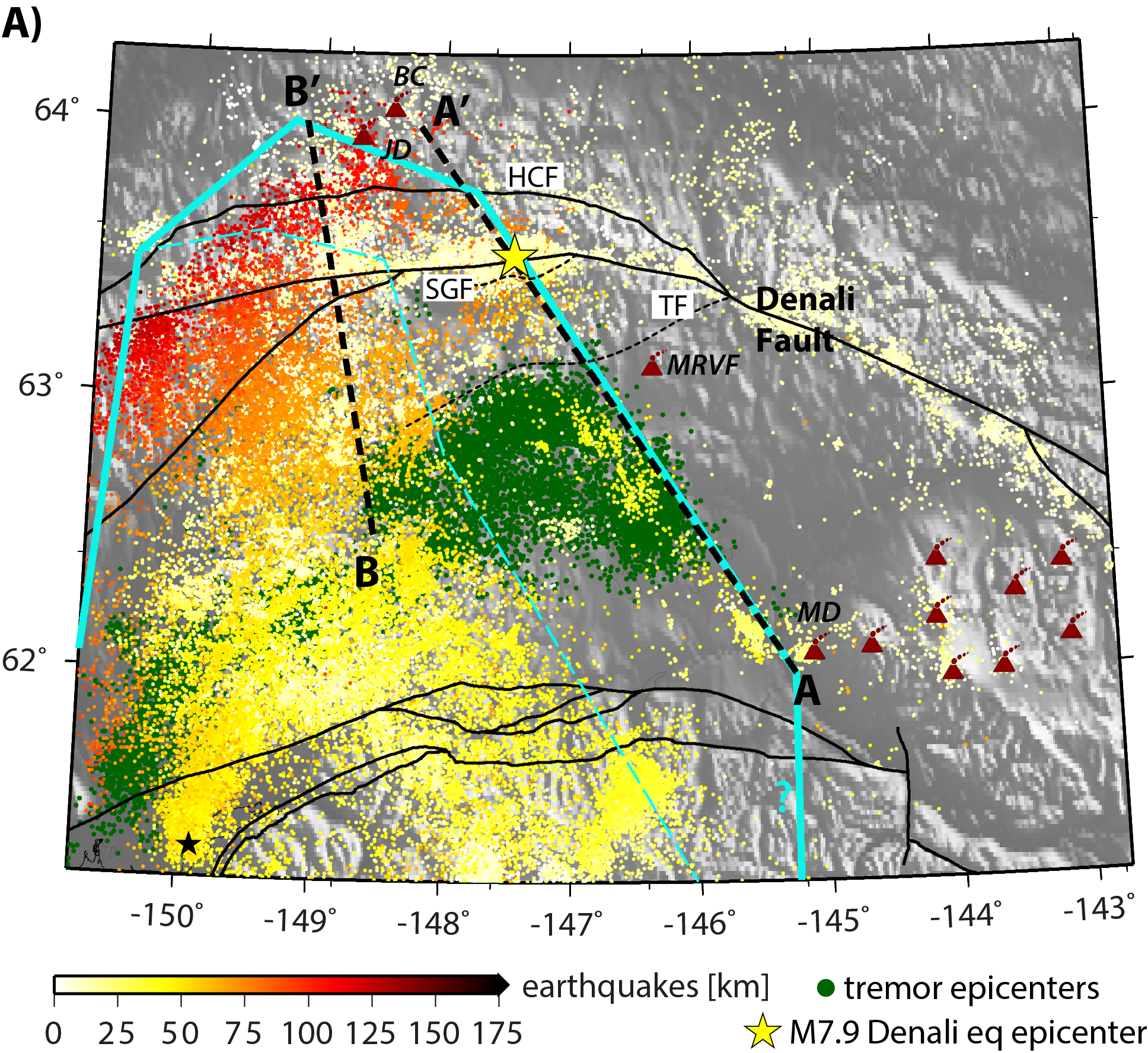 Map of Alaskan Seismicity